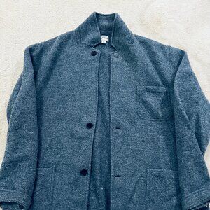J. Crew button up wool sweater jacket, size XL, grey